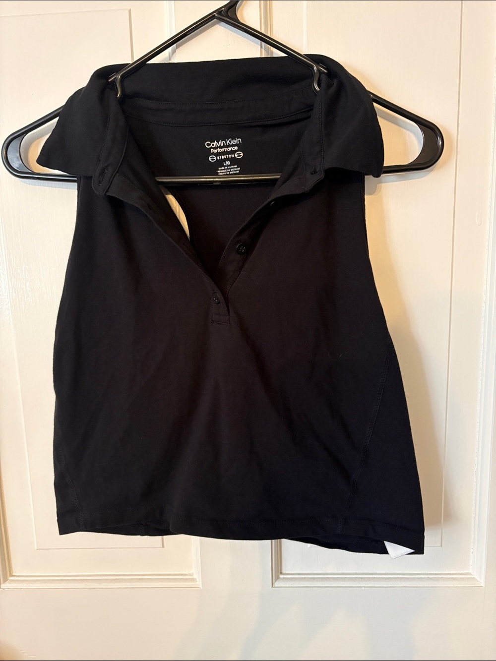 Calvin Klein Black Sleeveless Polo Camisole